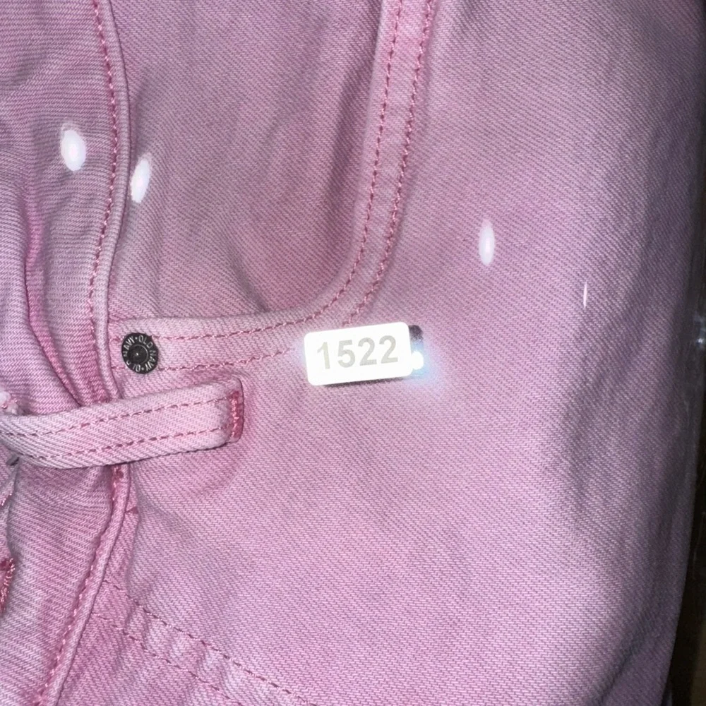 Old Navy Pink Distressed Jean Shorts Relaxed Fit